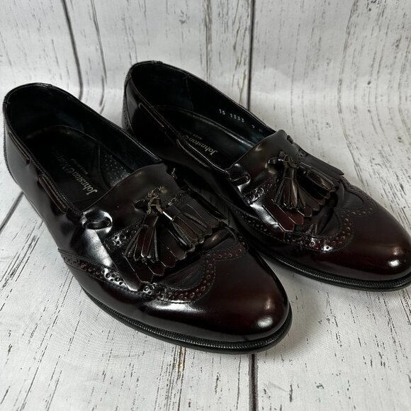 Johnston & Murphy Cordavan Tassel Wingtip Dress Loafers Mens Size 9 - Picture 5 of 11